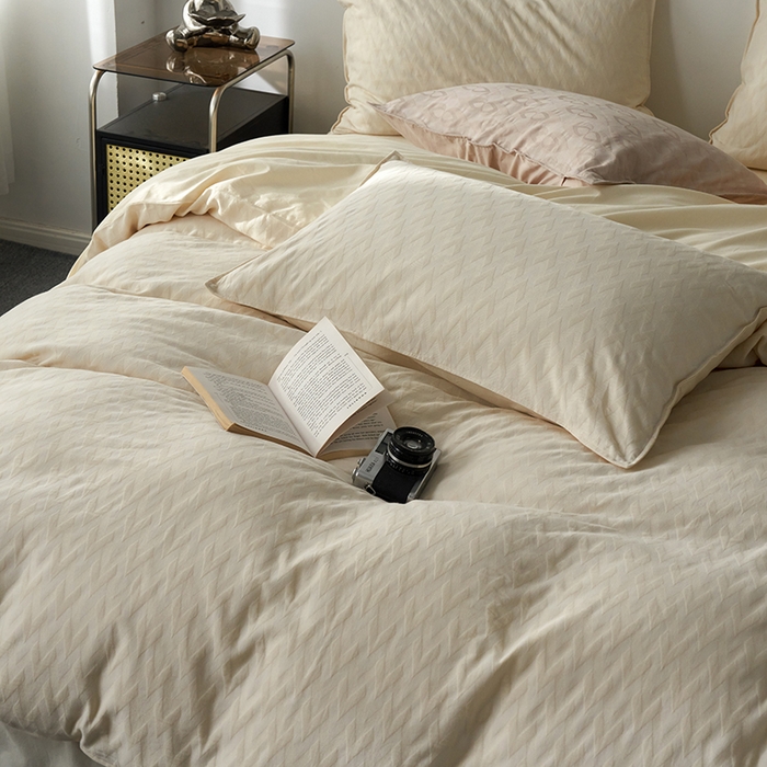 91家纺网 家纺一手货源 找家纺 宜代光年 2025新款60s水洗棉提花系列四件套 威廉