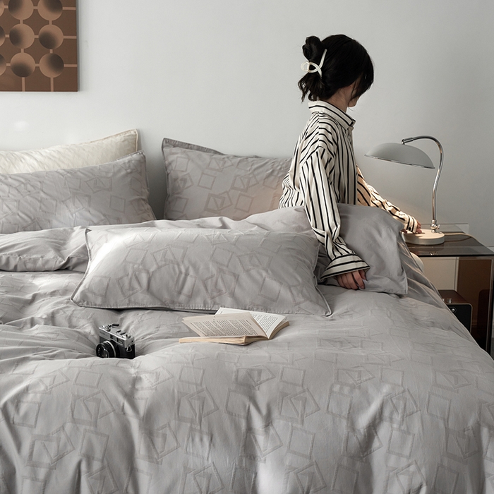 91家纺网 家纺一手货源 找家纺 宜代光年 2025新款60s水洗棉提花系列四件套 镜像