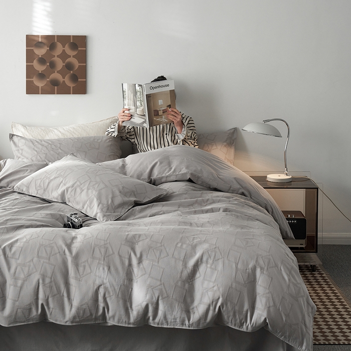 91家纺网 家纺一手货源 找家纺 宜代光年 2025新款60s水洗棉提花系列四件套 镜像