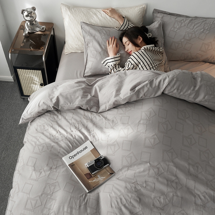 91家纺网 家纺一手货源 找家纺 宜代光年 2025新款60s水洗棉提花系列四件套 镜像