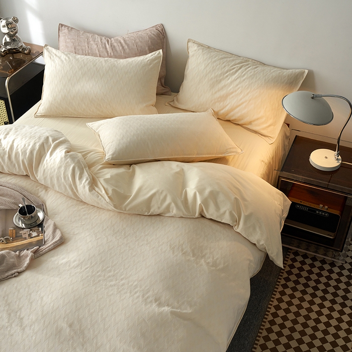 91家纺网 家纺一手货源 找家纺 宜代光年 2025新款60s水洗棉提花系列四件套 威廉