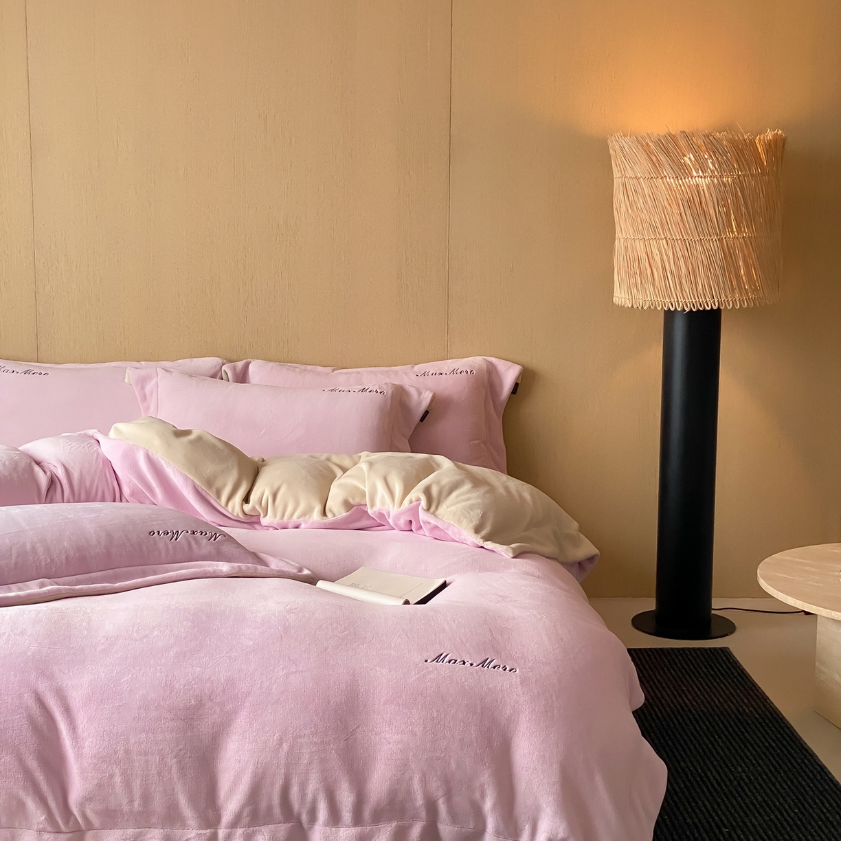 91家纺网 家纺一手货源 找家纺 馨蕊家居 2025秋冬新款轻奢煦暖绒系列-绒云舒（券后控价238/258) 云舒-桃夭粉