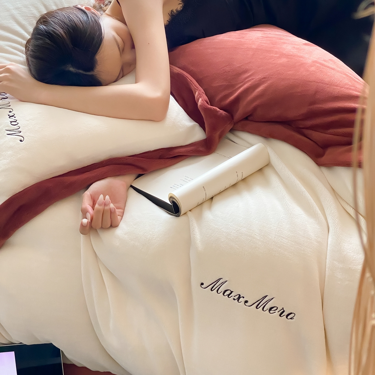 91家纺网 家纺一手货源 找家纺 馨蕊家居 2025秋冬新款轻奢煦暖绒系列-绒云舒（券后控价238/258) 云舒-栗子咖