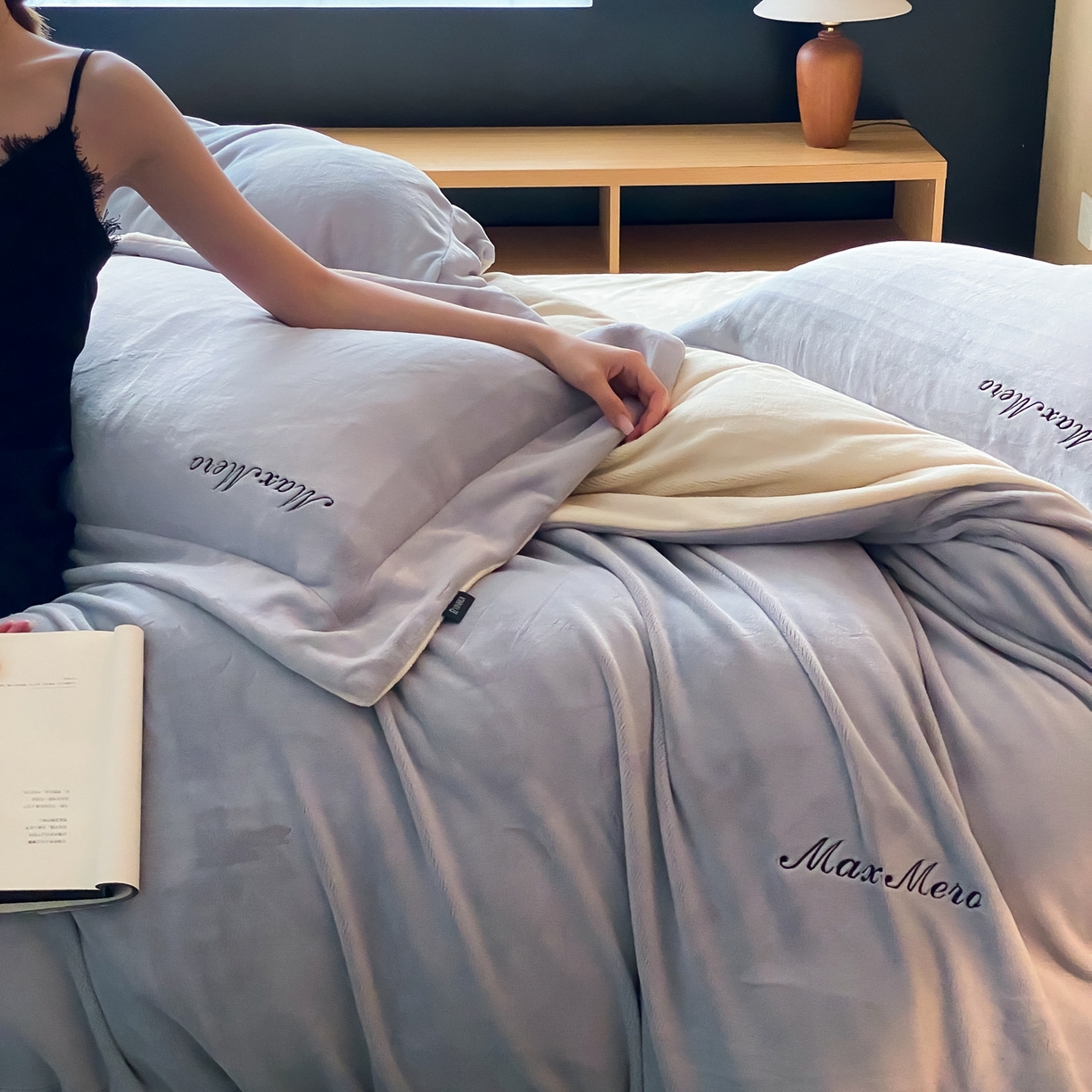 91家纺网 家纺一手货源 找家纺 馨蕊家居 2025秋冬新款轻奢煦暖绒系列-绒云舒（券后控价238/258) 云舒-高级灰