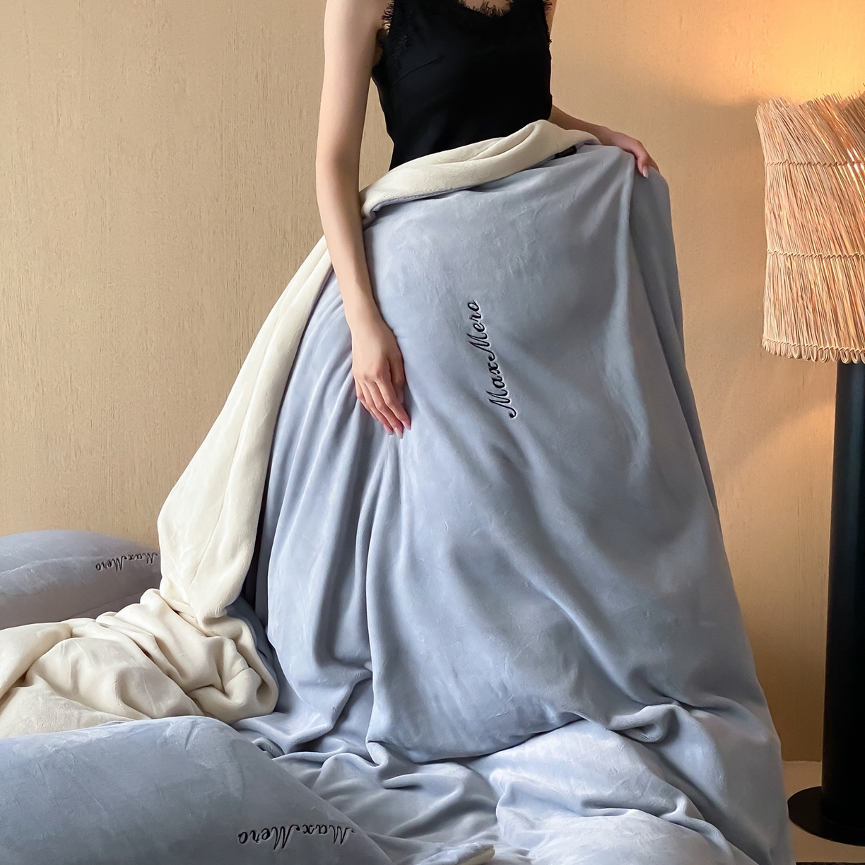 91家纺网 家纺一手货源 找家纺 馨蕊家居 2025秋冬新款轻奢煦暖绒系列-绒云舒（券后控价238/258) 云舒-高级灰