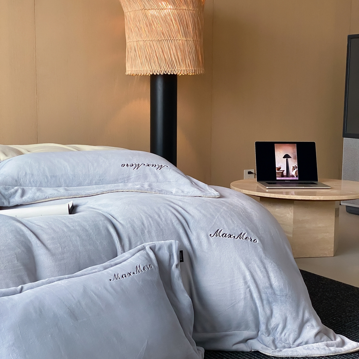 馨蕊家居 2025秋冬新款轻奢煦暖绒系列-绒云舒（券后控价238/258) 云舒-高级灰