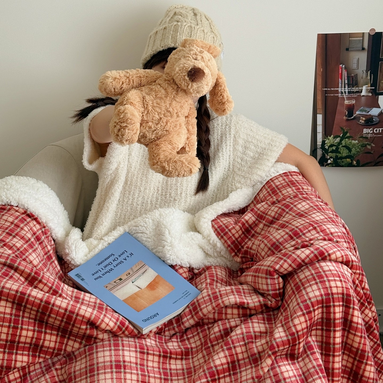 91家纺网 家纺一手货源 找家纺 （总）顾里家纺 2025新款复古格系羊羔绒毯毯子（70*100cm会员11元 100*150cm会员19元 150*200cm会员34元 200*230cm会员43元）