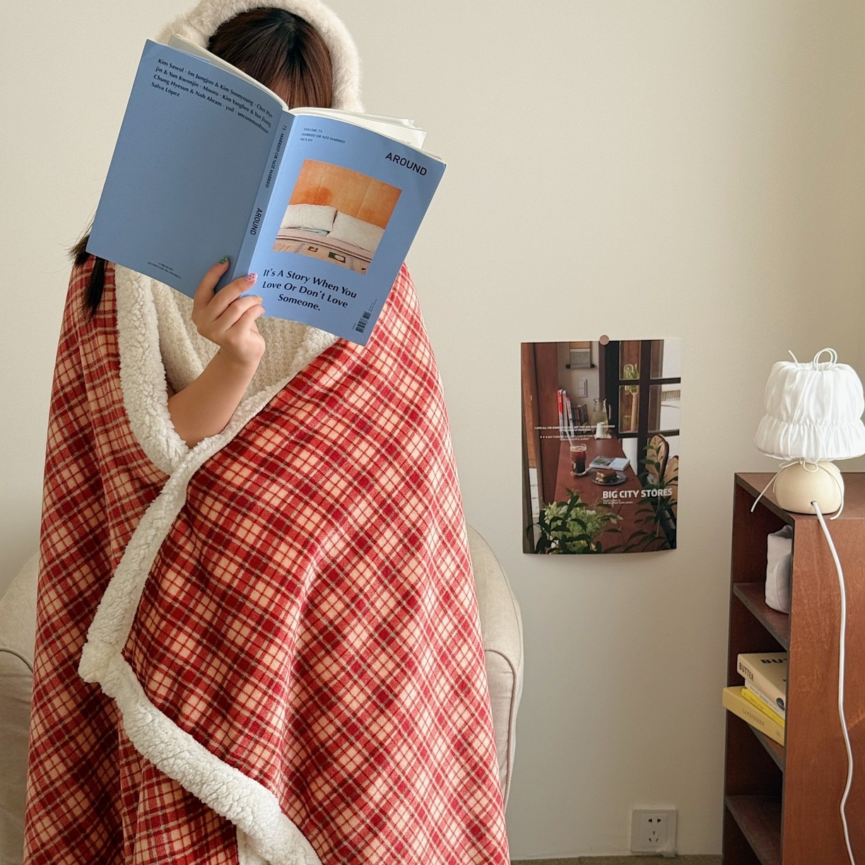 91家纺网 家纺一手货源 找家纺 （总）顾里家纺 2025新款复古格系羊羔绒毯毯子（70*100cm会员11元 100*150cm会员19元 150*200cm会员34元 200*230cm会员43元）