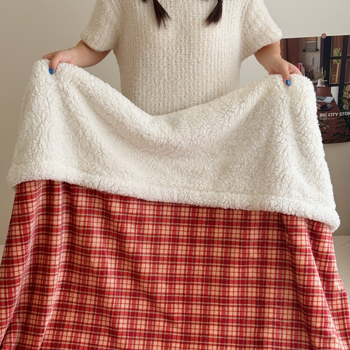 91家纺网 家纺一手货源 找家纺 （总）顾里家纺 2025新款复古格系羊羔绒毯毯子（70*100cm会员11元 100*150cm会员19元 150*200cm会员34元 200*230cm会员43元）