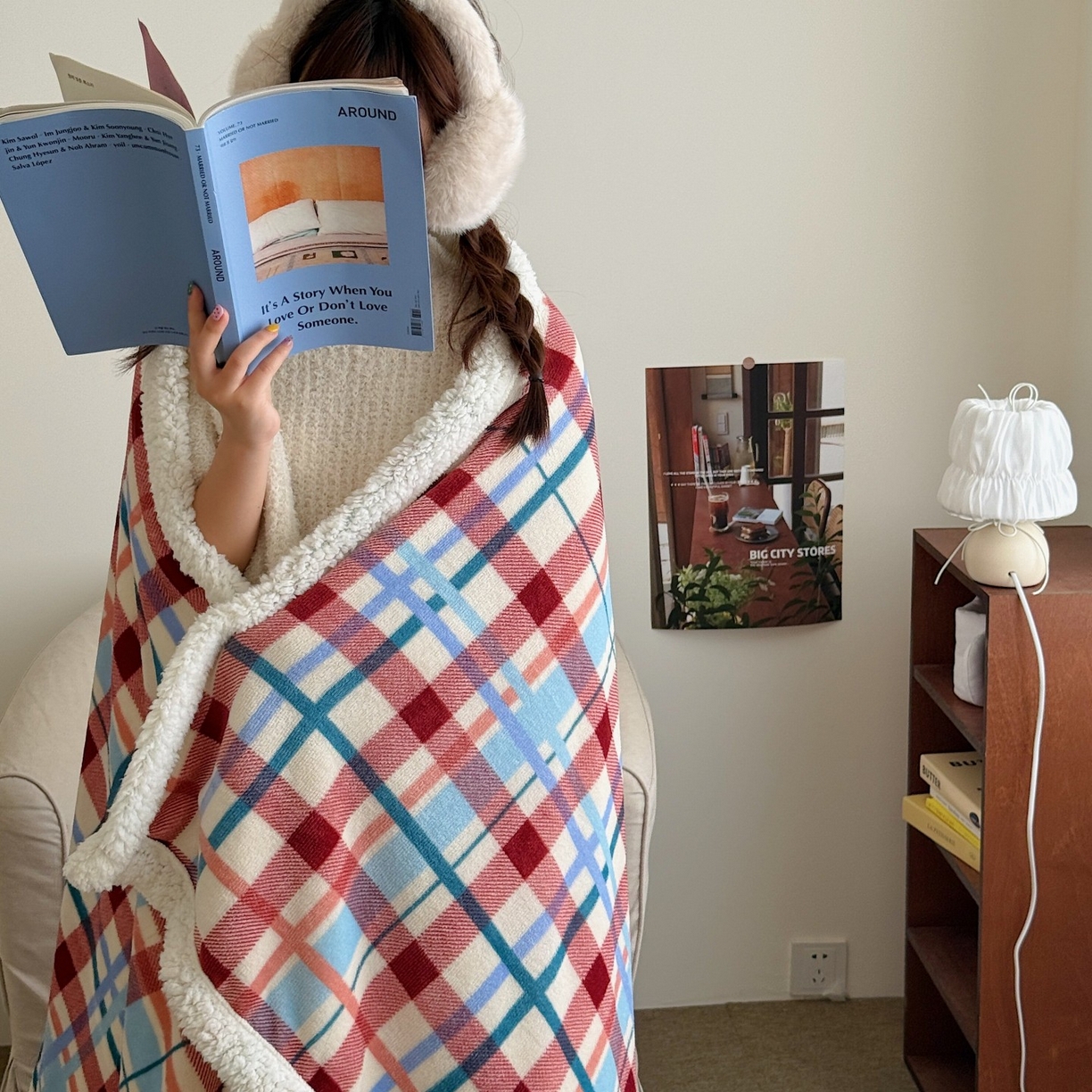 91家纺网 家纺一手货源 找家纺 顾里家纺 2025新款复古格系羊羔绒毯毯子（70*100cm会员11元 100*150cm会员19元 150*200cm会员34元 200*230cm会员43元） 川久甜心