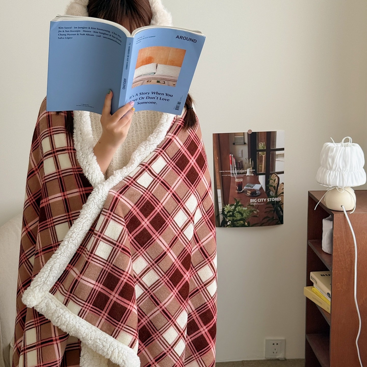 91家纺网 家纺一手货源 找家纺 顾里家纺 2025新款复古格系羊羔绒毯毯子（70*100cm会员11元 100*150cm会员19元 150*200cm会员34元 200*230cm会员43元） 苏格物语