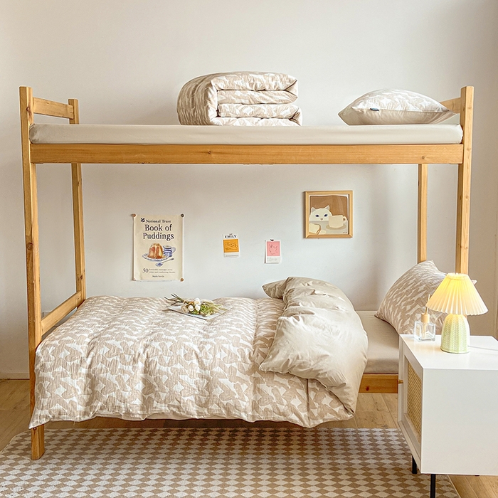 宜代光年 2025新款60S水洗棉提花学生季三件套 温差-米