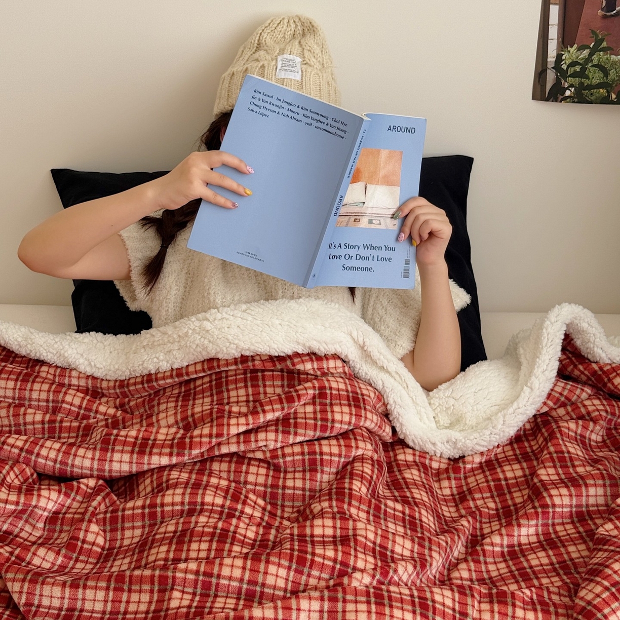 91家纺网 家纺一手货源 找家纺 顾里家纺 2025新款复古格系羊羔绒毯毯子（70*100cm会员11元 100*150cm会员19元 150*200cm会员34元 200*230cm会员43元） 爱岛甜心