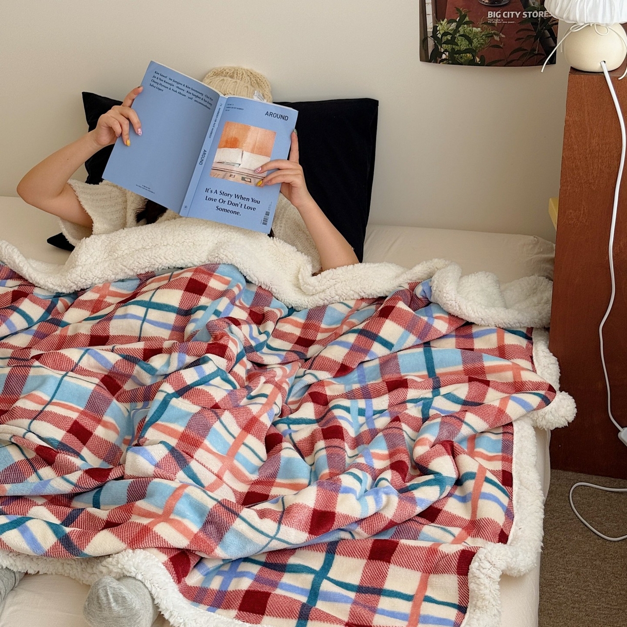 91家纺网 家纺一手货源 找家纺 顾里家纺 2025新款复古格系羊羔绒毯毯子（70*100cm会员11元 100*150cm会员19元 150*200cm会员34元 200*230cm会员43元） 川久甜心