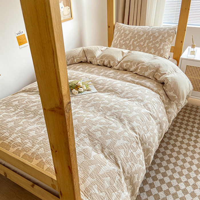 91家纺网 家纺一手货源 找家纺 宜代光年 2025新款60S水洗棉提花学生季三件套 温差-米