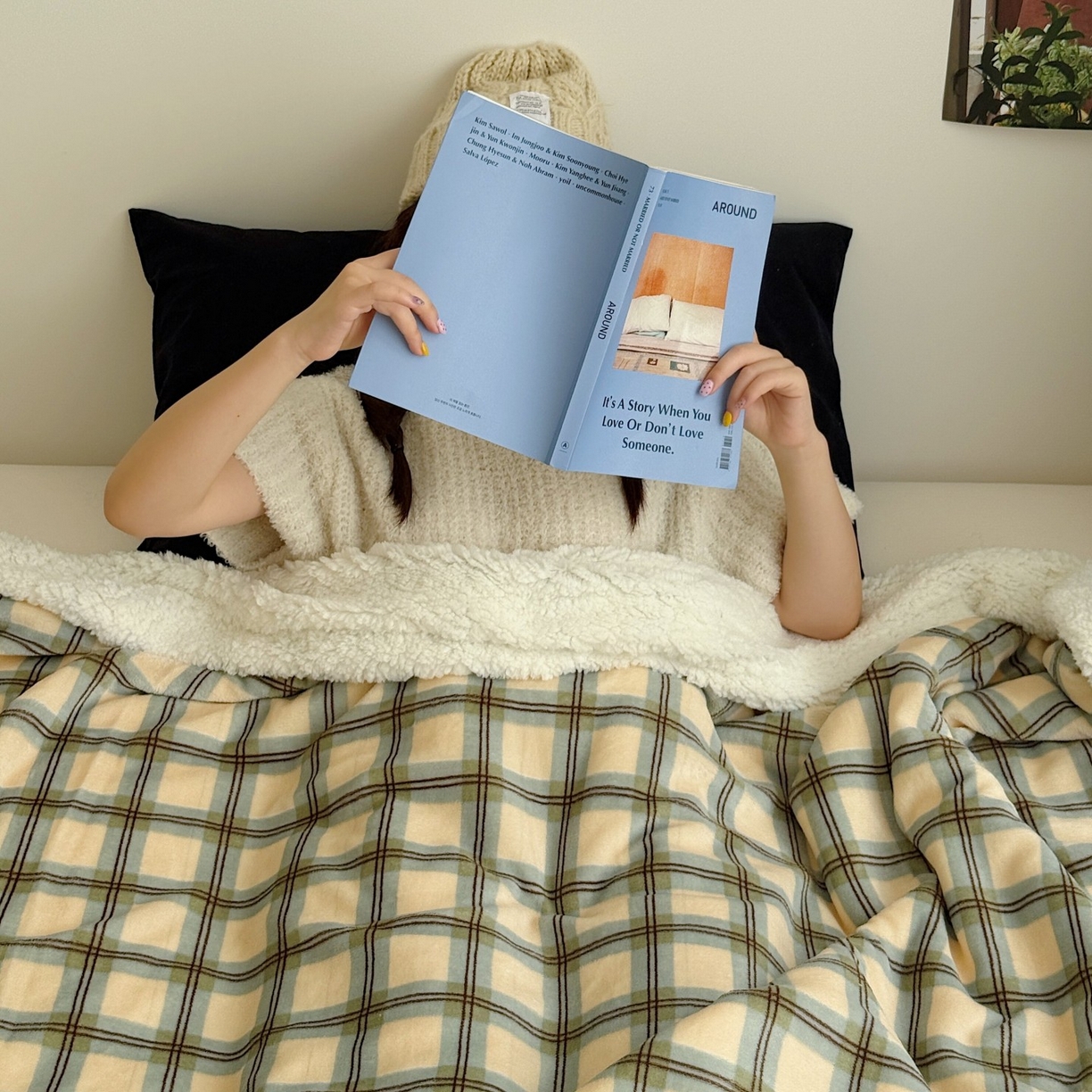 91家纺网 家纺一手货源 找家纺 顾里家纺 2025新款复古格系羊羔绒毯毯子（70*100cm会员11元 100*150cm会员19元 150*200cm会员34元 200*230cm会员43元） 松露奶昔