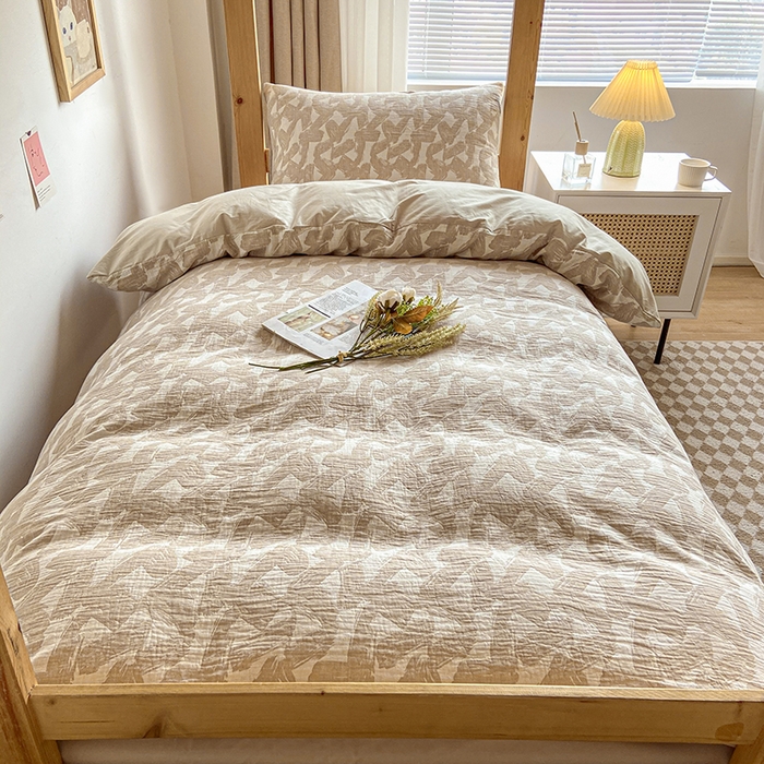 91家纺网 家纺一手货源 找家纺 宜代光年 2025新款60S水洗棉提花学生季三件套 温差-米