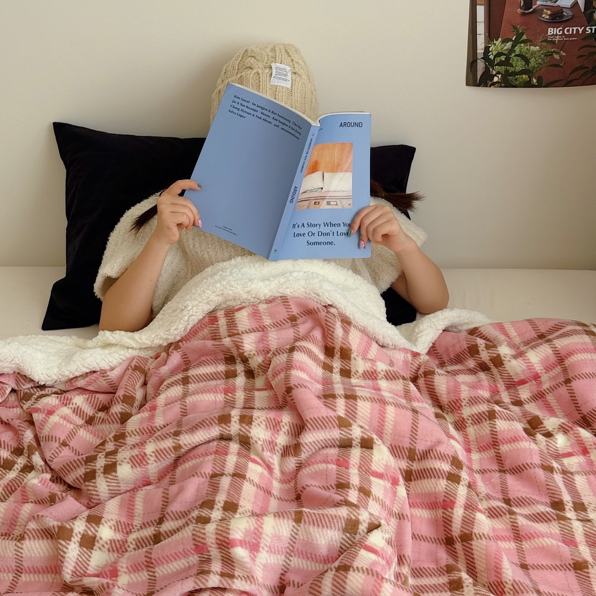 91家纺网 家纺一手货源 找家纺 顾里家纺 2025新款复古格系羊羔绒毯毯子（70*100cm会员11元 100*150cm会员19元 150*200cm会员34元 200*230cm会员43元） 雾岛糖霜