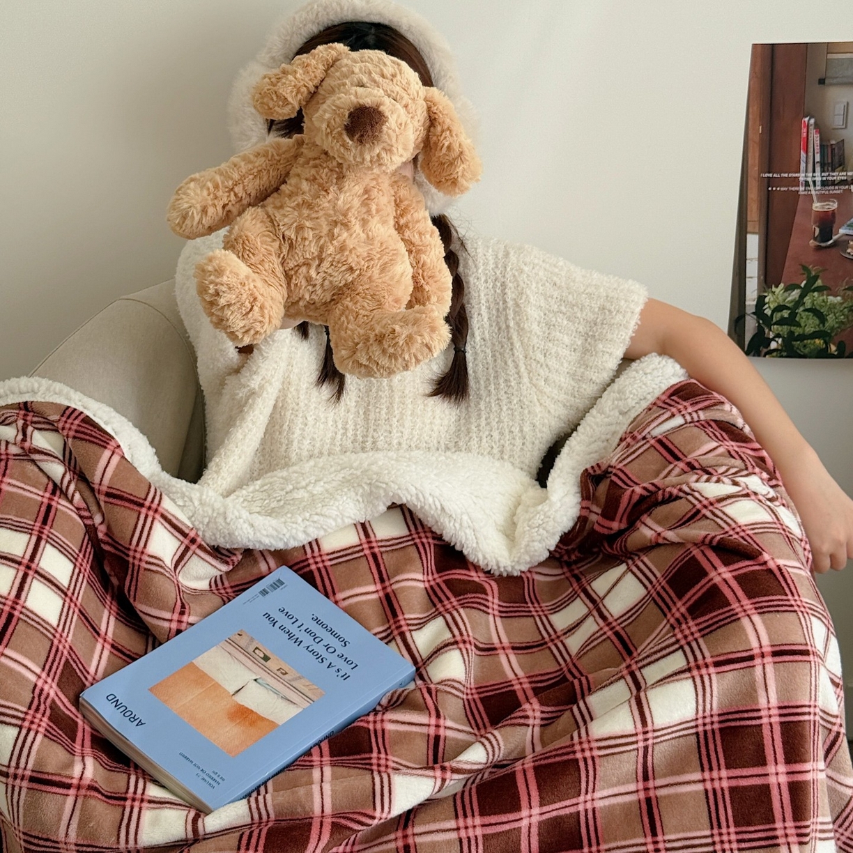 91家纺网 家纺一手货源 找家纺 顾里家纺 2025新款复古格系羊羔绒毯毯子（70*100cm会员11元 100*150cm会员19元 150*200cm会员34元 200*230cm会员43元） 苏格物语