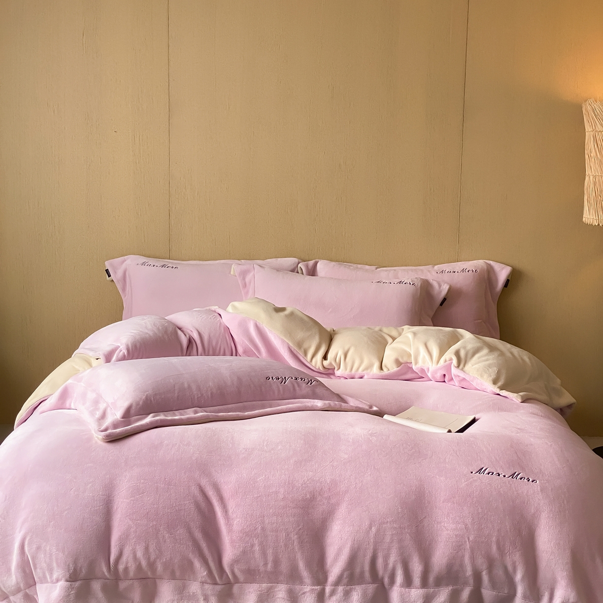 91家纺网 家纺一手货源 找家纺 馨蕊家居 2025秋冬新款轻奢煦暖绒系列-绒云舒（券后控价238/258) 云舒-桃夭粉