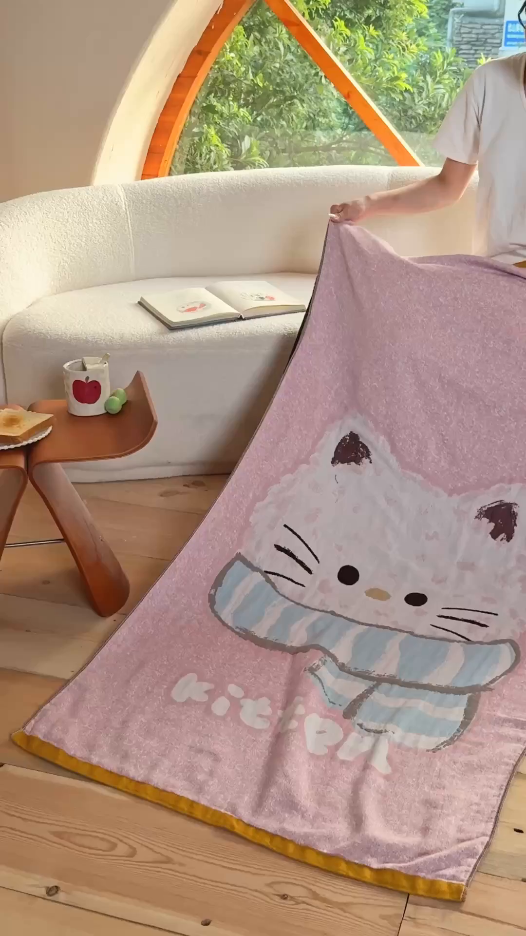 91家纺网 家纺一手货源 找家纺 （总）沐瑟家纺 2025新款卡通A类全棉四层纱布浴巾加大毛巾-第一组