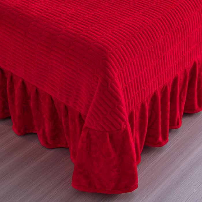 91家纺网 家纺一手货源 找家纺 星窝家纺 2025新款雕花绒床盖四件套 控价标准139（直播拼多多淘宝） 灵动大红