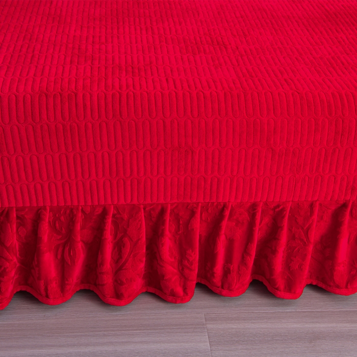 91家纺网 家纺一手货源 找家纺 星窝家纺 2025新款雕花绒床盖四件套 控价标准139（直播拼多多淘宝） 灵动大红