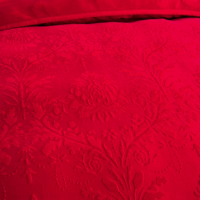 91家纺网 家纺一手货源 找家纺 星窝家纺 2025新款雕花绒床盖四件套 控价标准139（直播拼多多淘宝） 灵动大红