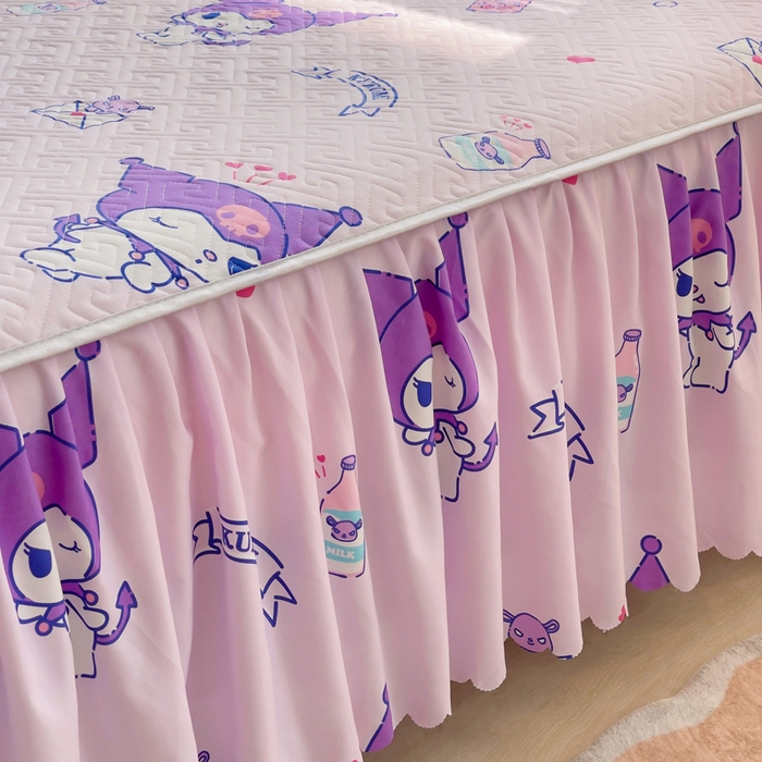 91家纺网 家纺一手货源 找家纺 （总）艾兜坊 2025新款三丽鸥水洗棉夹棉床裙