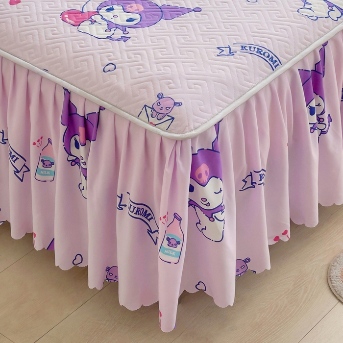 91家纺网 家纺一手货源 找家纺 （总）艾兜坊 2025新款三丽鸥水洗棉夹棉床裙