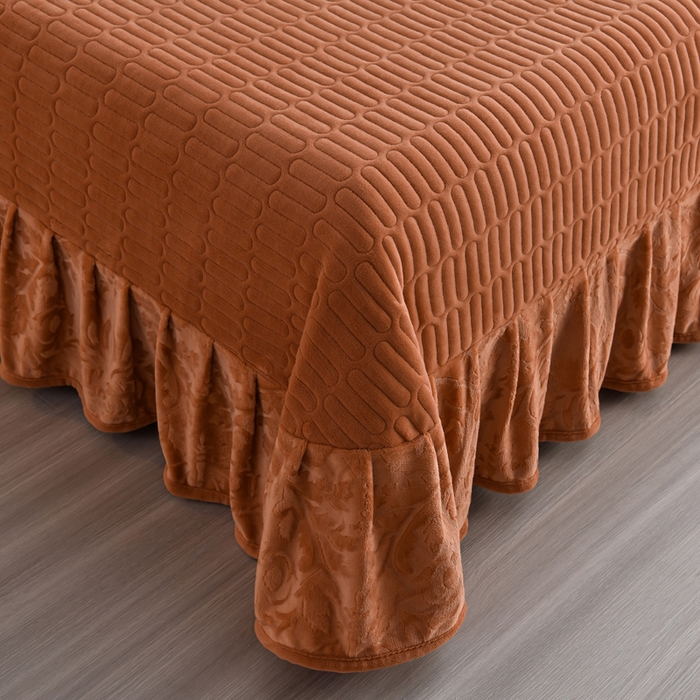 91家纺网 家纺一手货源 找家纺 星窝家纺 2025新款雕花绒床盖四件套 控价标准139（直播拼多多淘宝） 灵动橘