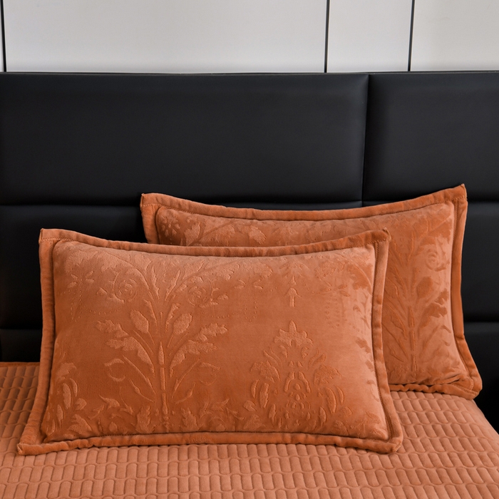 91家纺网 家纺一手货源 找家纺 星窝家纺 2025新款雕花绒床盖四件套 控价标准139（直播拼多多淘宝） 灵动橘