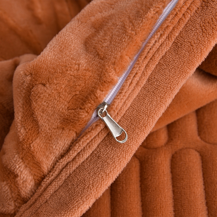 91家纺网 家纺一手货源 找家纺 星窝家纺 2025新款雕花绒床盖四件套 控价标准139（直播拼多多淘宝） 灵动橘