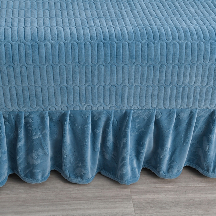 91家纺网 家纺一手货源 找家纺 星窝家纺 2025新款雕花绒床盖四件套 控价标准139（直播拼多多淘宝） 灵动蓝