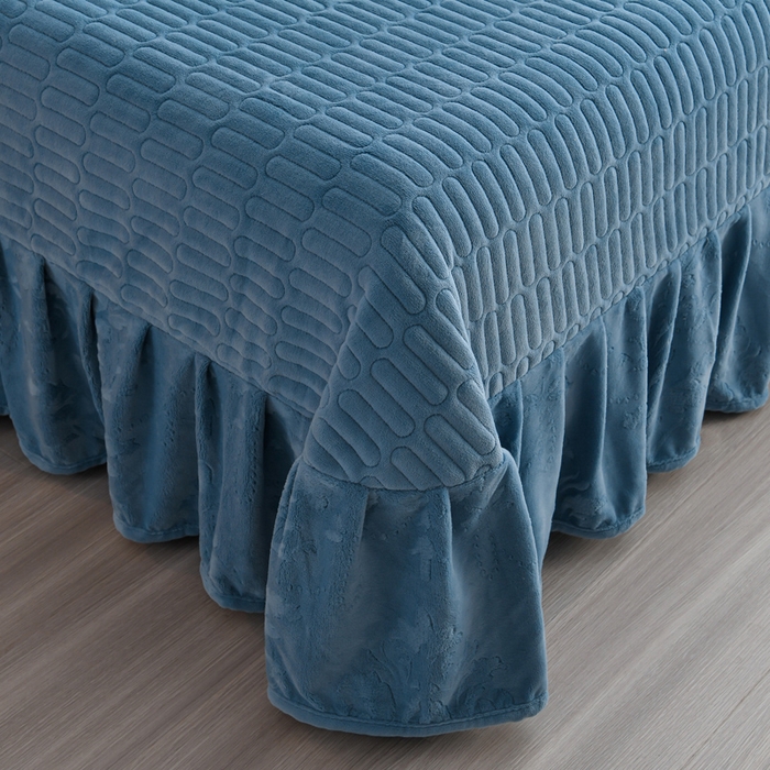 91家纺网 家纺一手货源 找家纺 星窝家纺 2025新款雕花绒床盖四件套 控价标准139（直播拼多多淘宝） 灵动蓝