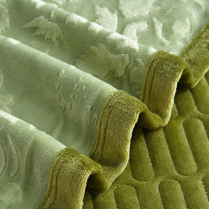 91家纺网 家纺一手货源 找家纺 星窝家纺 2025新款雕花绒床盖四件套 控价标准139（直播拼多多淘宝） 灵动绿