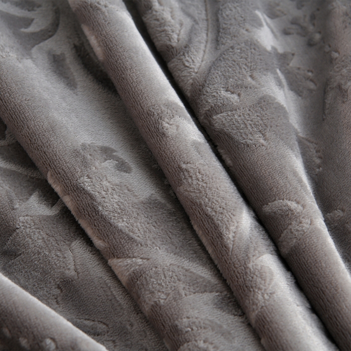 91家纺网 家纺一手货源 找家纺 星窝家纺 2025新款雕花绒床盖四件套 控价标准139（直播拼多多淘宝） 灵动浅灰