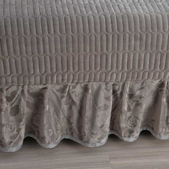 91家纺网 家纺一手货源 找家纺 星窝家纺 2025新款雕花绒床盖四件套 控价标准139（直播拼多多淘宝） 灵动浅灰