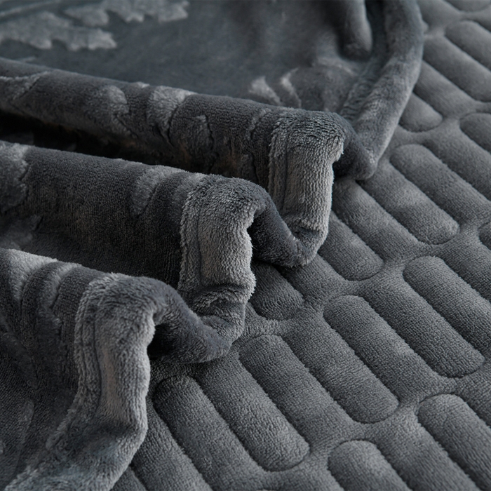 91家纺网 家纺一手货源 找家纺 星窝家纺 2025新款雕花绒床盖四件套 控价标准139（直播拼多多淘宝） 灵动烟灰