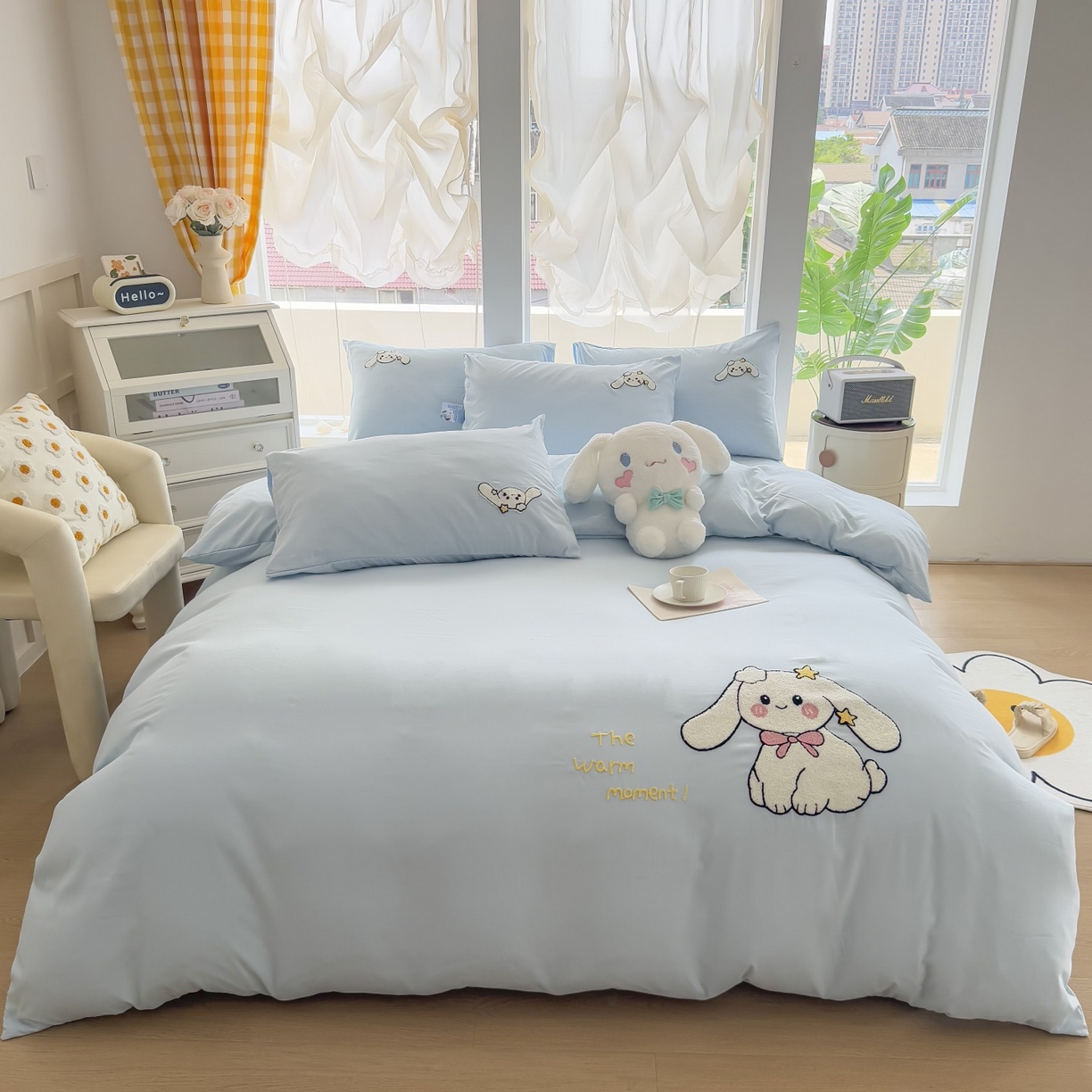 91家纺网 家纺一手货源 找家纺 （总）恋绒家纺 2025新款水洗棉毛巾绣卡通绣花学生三件套四件套