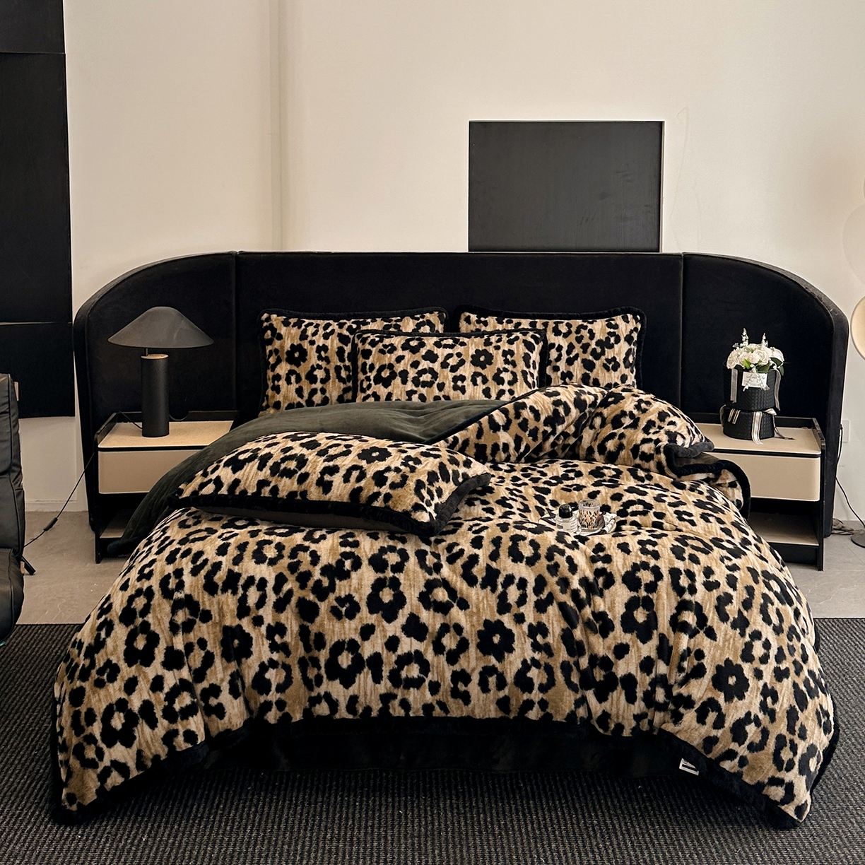 91家纺网 家纺一手货源 找家纺 （总）畅畅家纺 2025新款高克重新款冬季加厚兔毛绒包边款床单床笠四件套