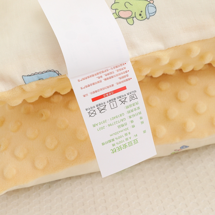 91家纺网 家纺一手货源 找家纺 织布人 2025新款枕芯A类全棉卡通豆豆枕双面可用儿童学生枕套+枕芯可拆洗 A类恐龙宝宝