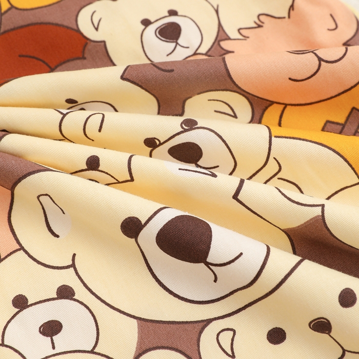 91家纺网 家纺一手货源 找家纺 织布人 2025新款枕芯A类全棉卡通豆豆枕双面可用儿童学生枕套+枕芯可拆洗 A类小熊乐园