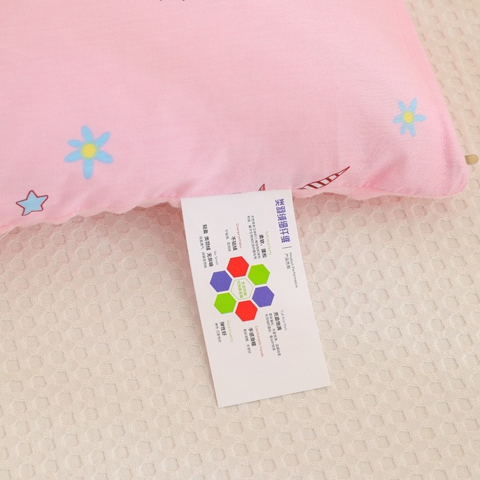 91家纺网 家纺一手货源 找家纺 （总）织布人 2025新款枕芯A类全棉卡通豆豆枕双面可用儿童学生枕套+枕芯可拆洗