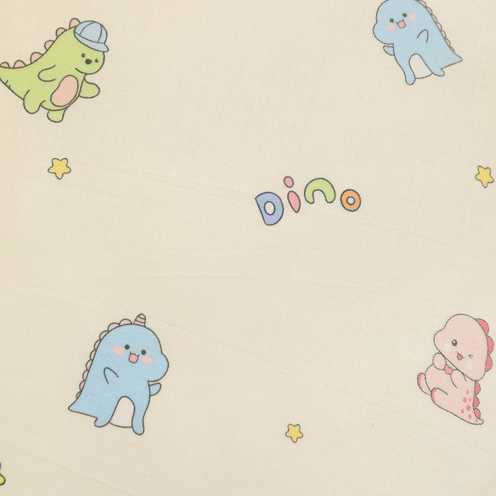 91家纺网 家纺一手货源 找家纺 织布人 2025新款枕芯A类全棉卡通豆豆枕双面可用儿童学生枕套+枕芯可拆洗 A类恐龙宝宝