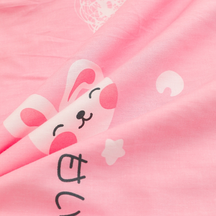 91家纺网 家纺一手货源 找家纺 织布人 2025新款枕芯A类全棉卡通豆豆枕双面可用儿童学生枕套+枕芯可拆洗 A类多趣兔宝