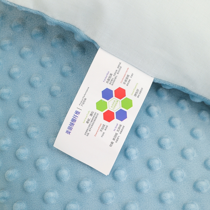 91家纺网 家纺一手货源 找家纺 织布人 2025新款枕芯A类全棉卡通豆豆枕双面可用儿童学生枕套+枕芯可拆洗 A类蓝色小熊