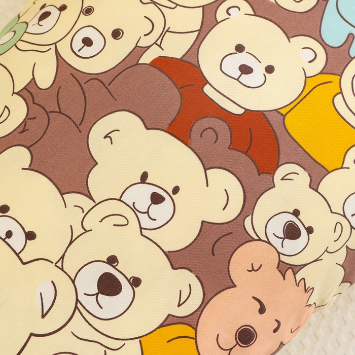 91家纺网 家纺一手货源 找家纺 织布人 2025新款枕芯A类全棉卡通豆豆枕双面可用儿童学生枕套+枕芯可拆洗 A类小熊乐园