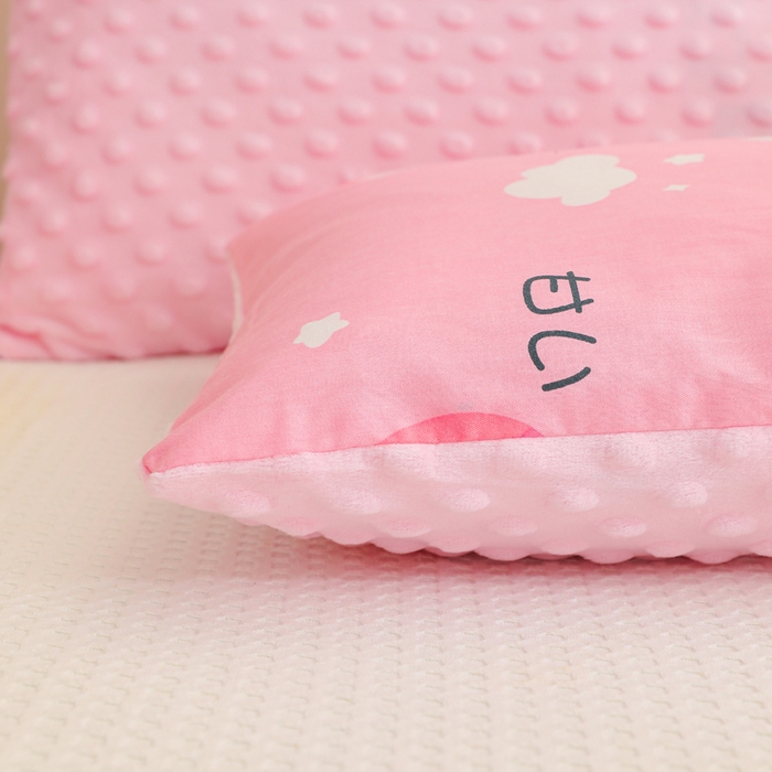 91家纺网 家纺一手货源 找家纺 织布人 2025新款枕芯A类全棉卡通豆豆枕双面可用儿童学生枕套+枕芯可拆洗 A类多趣兔宝