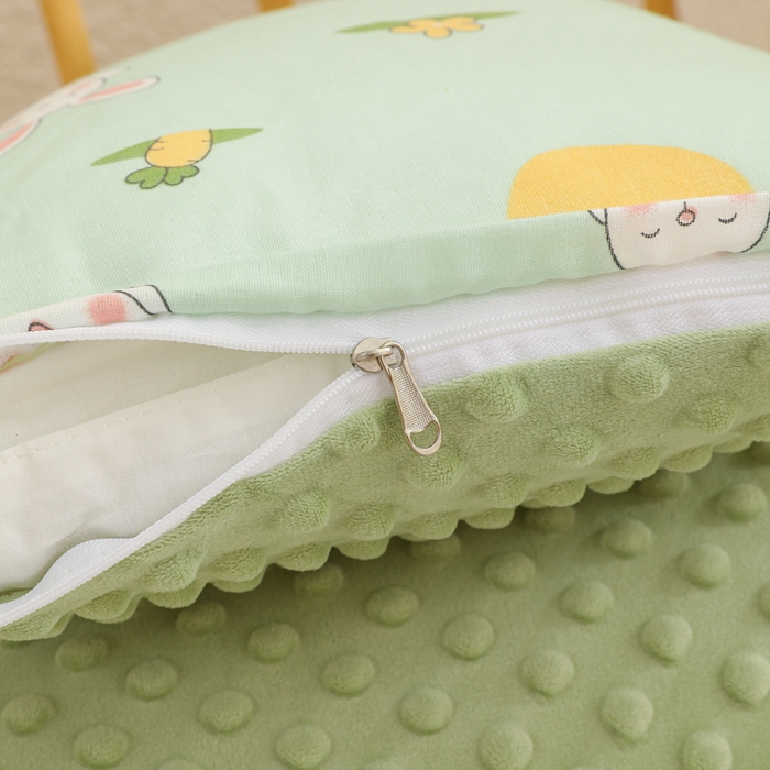 91家纺网 家纺一手货源 找家纺 织布人 2025新款枕芯A类全棉卡通豆豆枕双面可用儿童学生枕套+枕芯可拆洗 A类萝卜兔兔